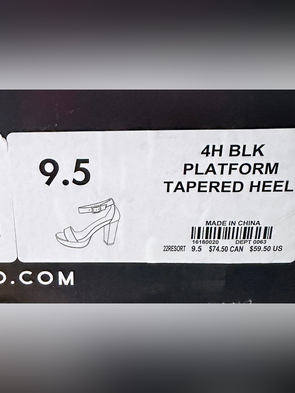 torrid Black Platform Tapered Heel